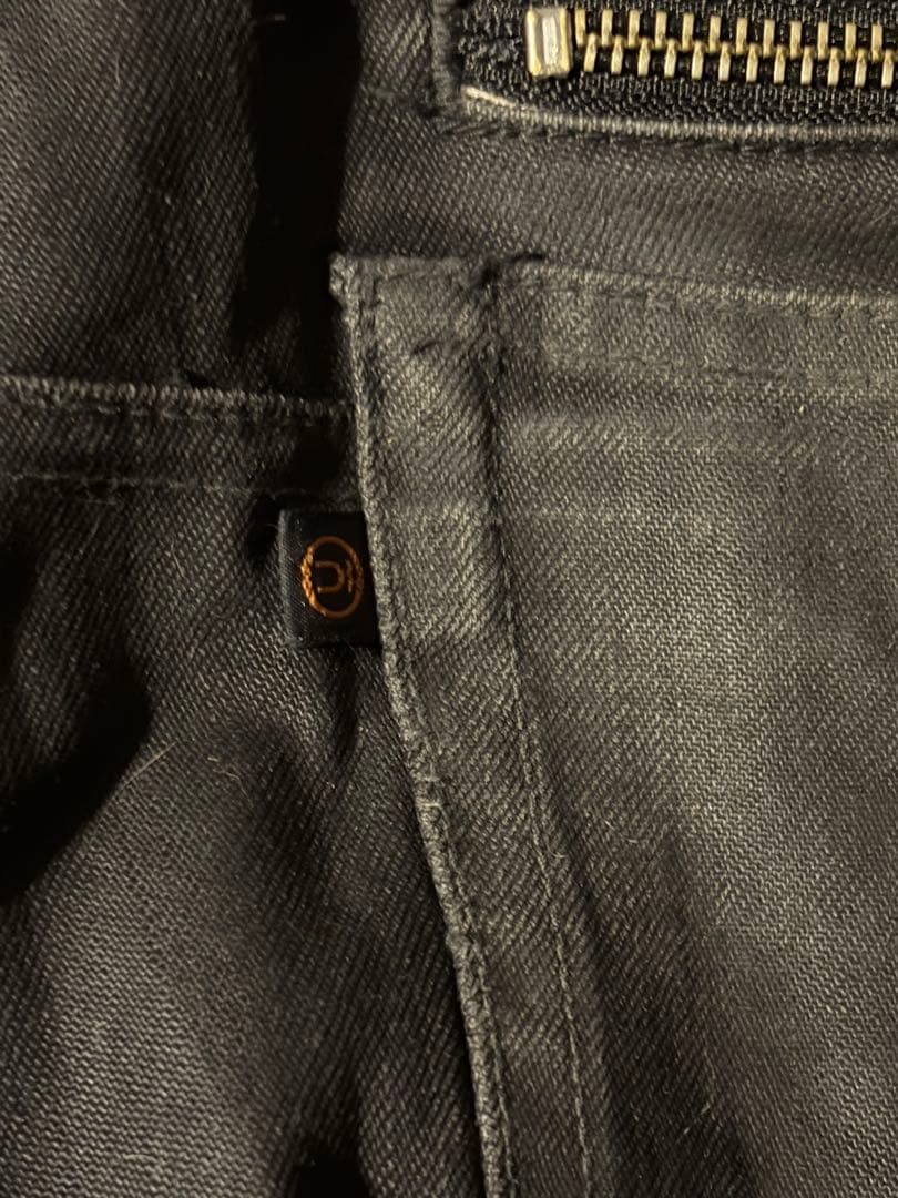 undercover 07ss purple期 コーティング ブラックデニム稲妻