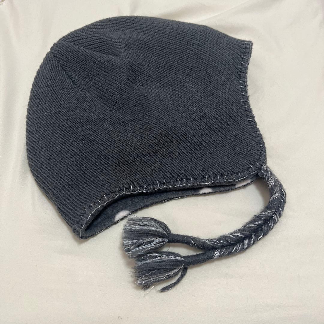 aeae EARFLAP BEANIEグレー　ビーニー