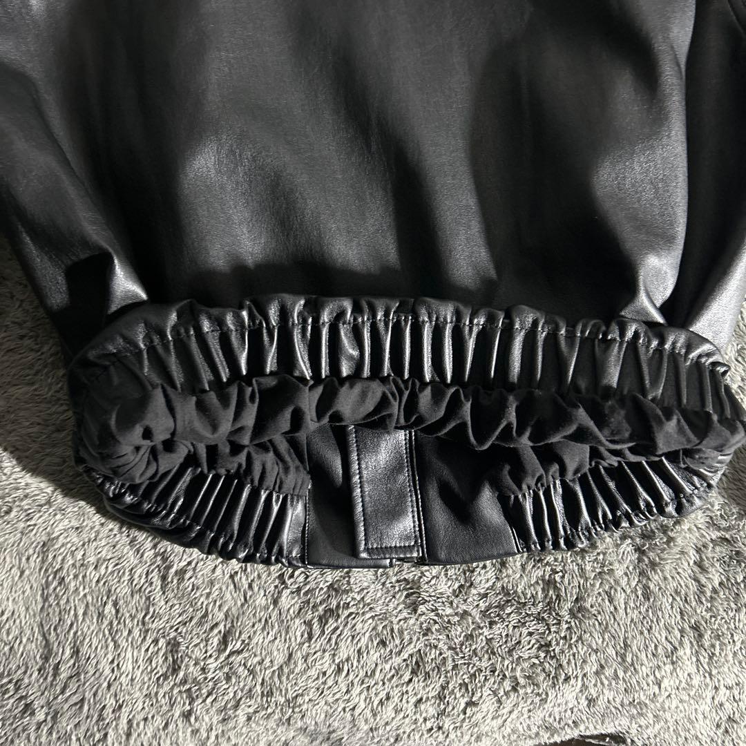 ぁ*ぃ様 ZARA フェイクレザージャケット　ブラック　即購入可能