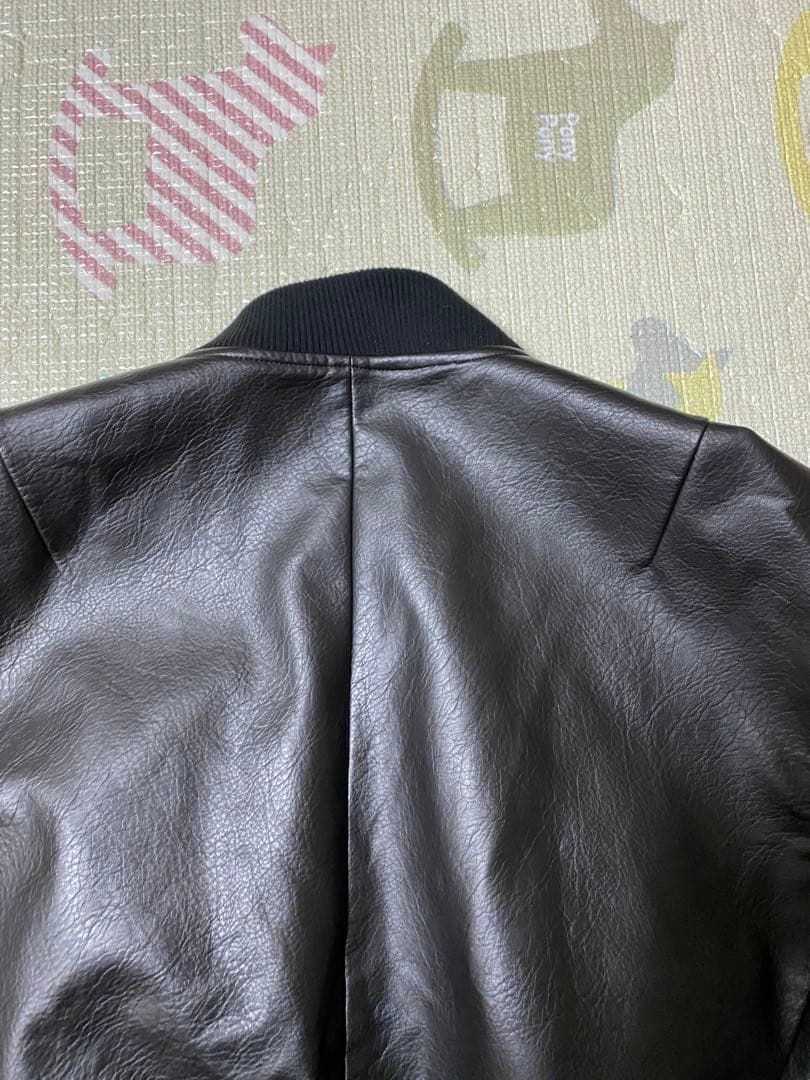 Bleme ボンバージャケット 黒 レザー