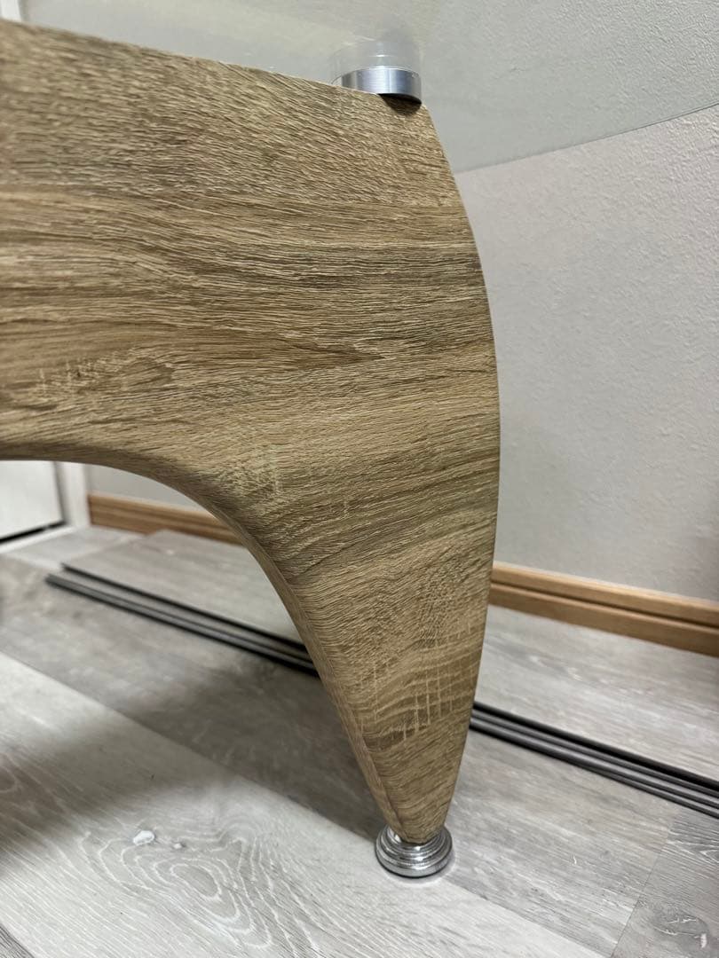 イサムノグチ　リプロダクト　ローテーブル　モダンガラス天板　センターテーブル