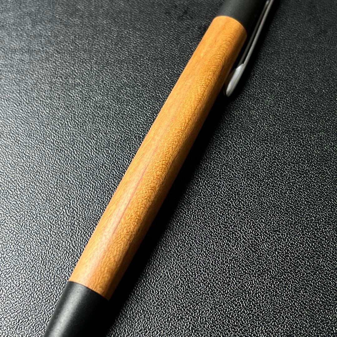 美品 野原工芸 山桜 旧型 シャーペン スリム つや消しシルバー