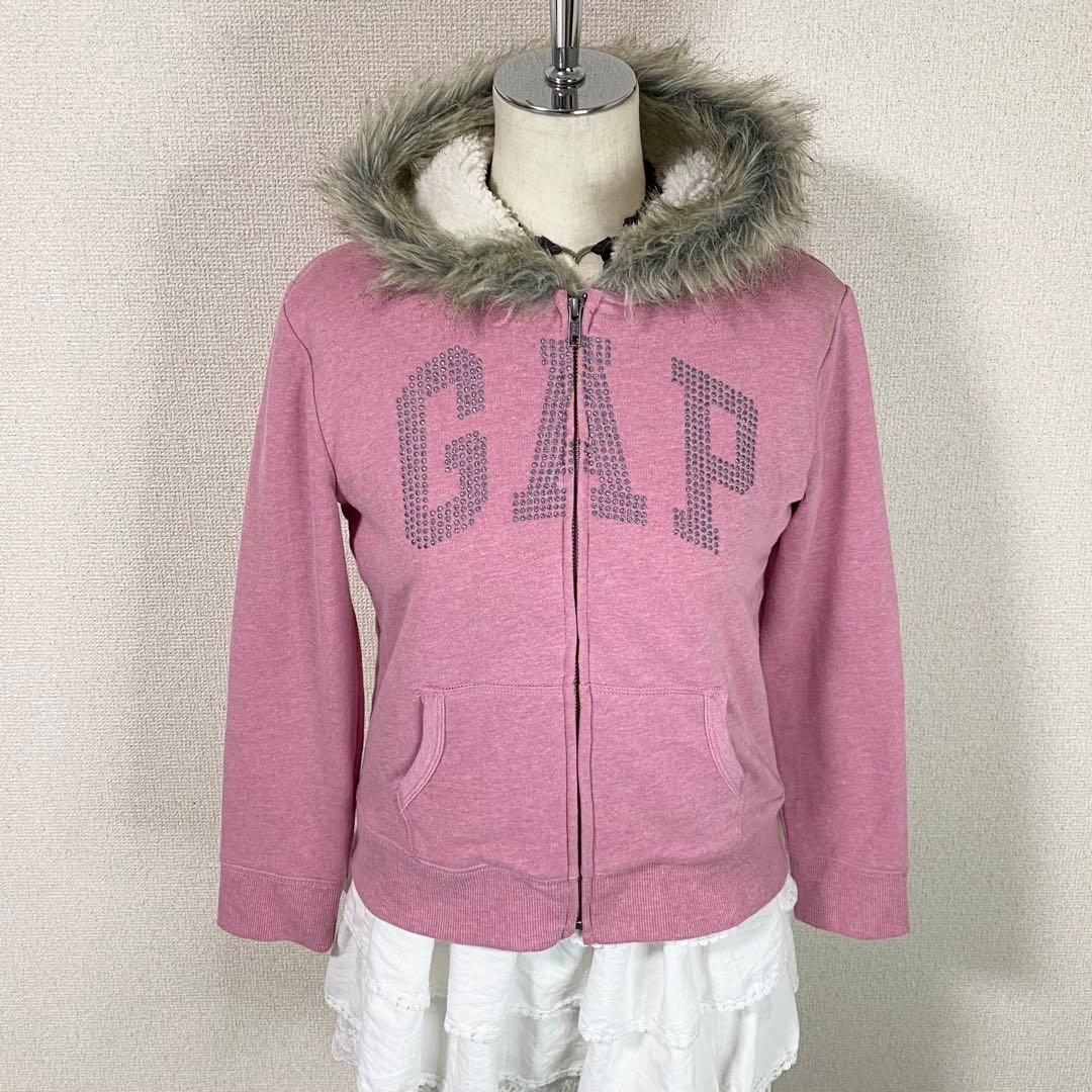 00s archive GAP ピンク ファーパーカー y2k 平成 ギャルピチ