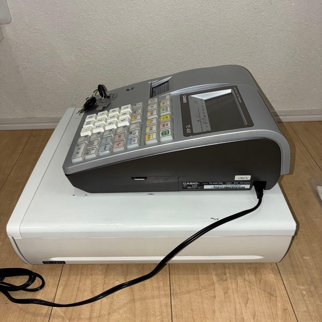 カシオ　レジスター　TE-400 動作ok カギ複数付属！