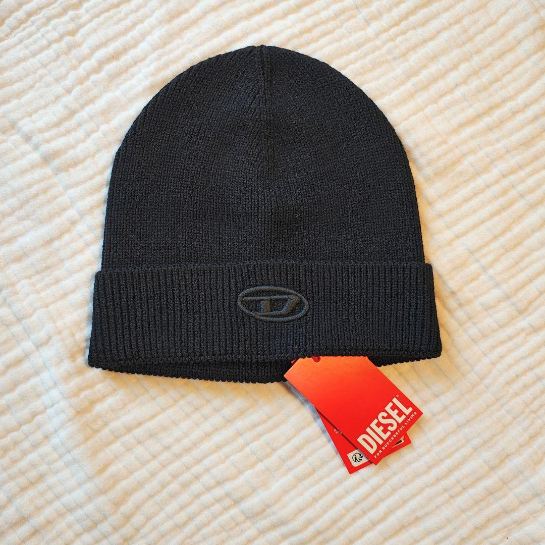 新品未使用 DIESEL ニット帽 ブラックビーニー