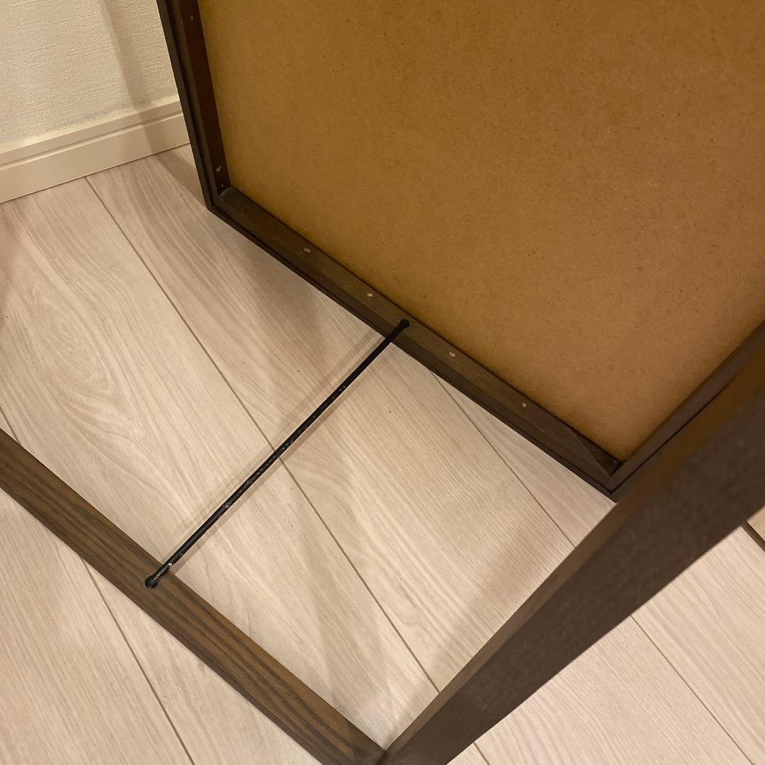 無印良品 ウォールナット材ミラー ダークブラウン スタンドミラー