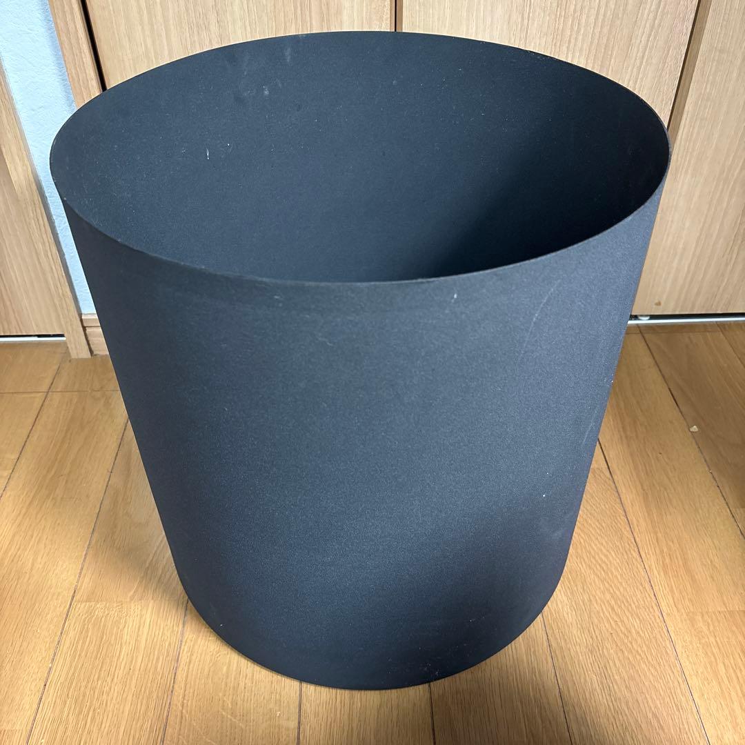 YAMATEI プラントポット フェルム シリンダー 直径38cm ブラック