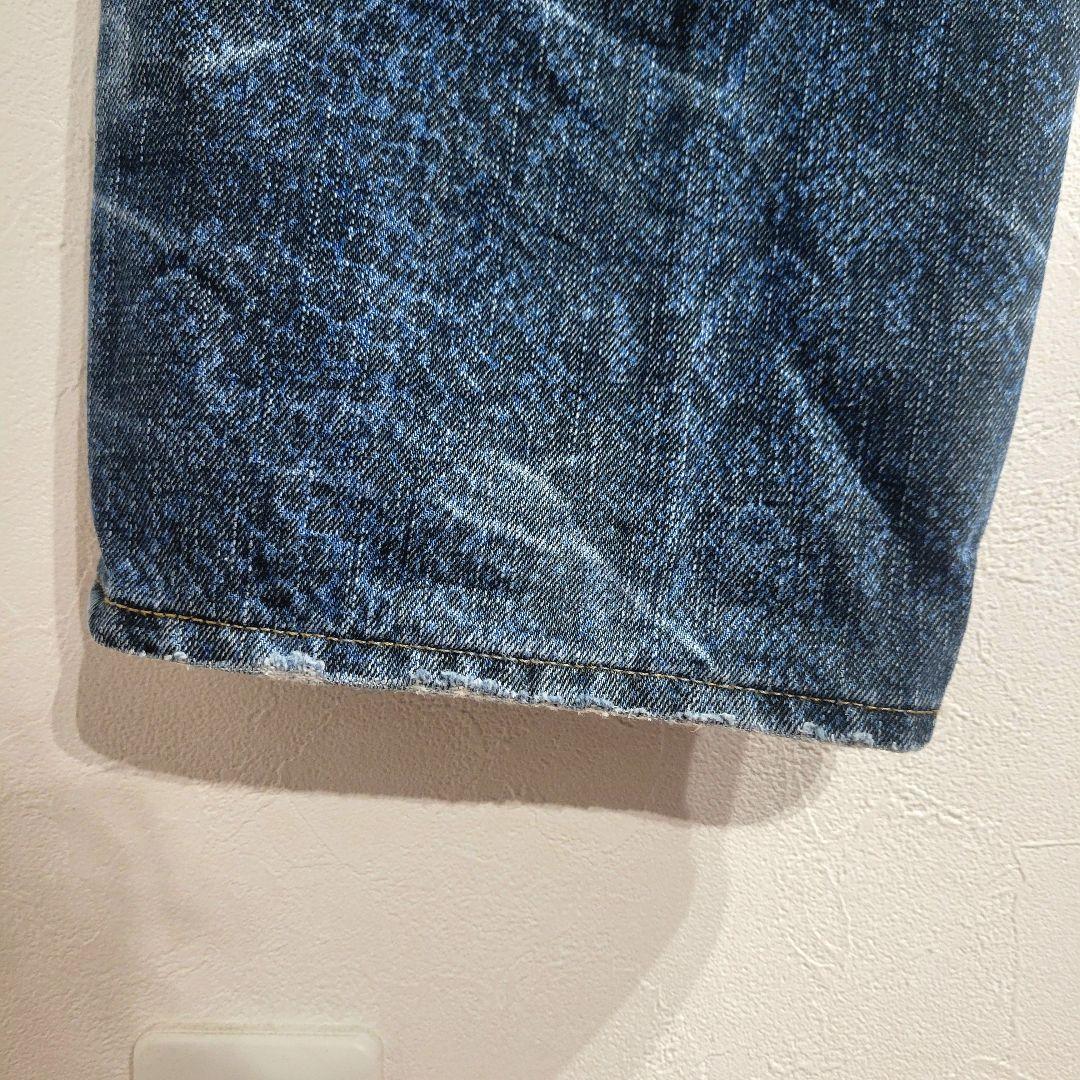 【極迫力】絡繰魂 ドラゴン刺繍 ✕ パイソン柄 パッチワーク デニムパンツ