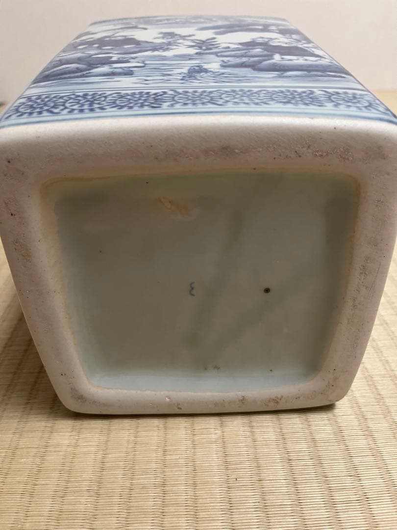 手桶型花器、藍染、陶磁器、置物、飾り、花瓶、傘立て、人物、花鳥、蛸唐草、角型