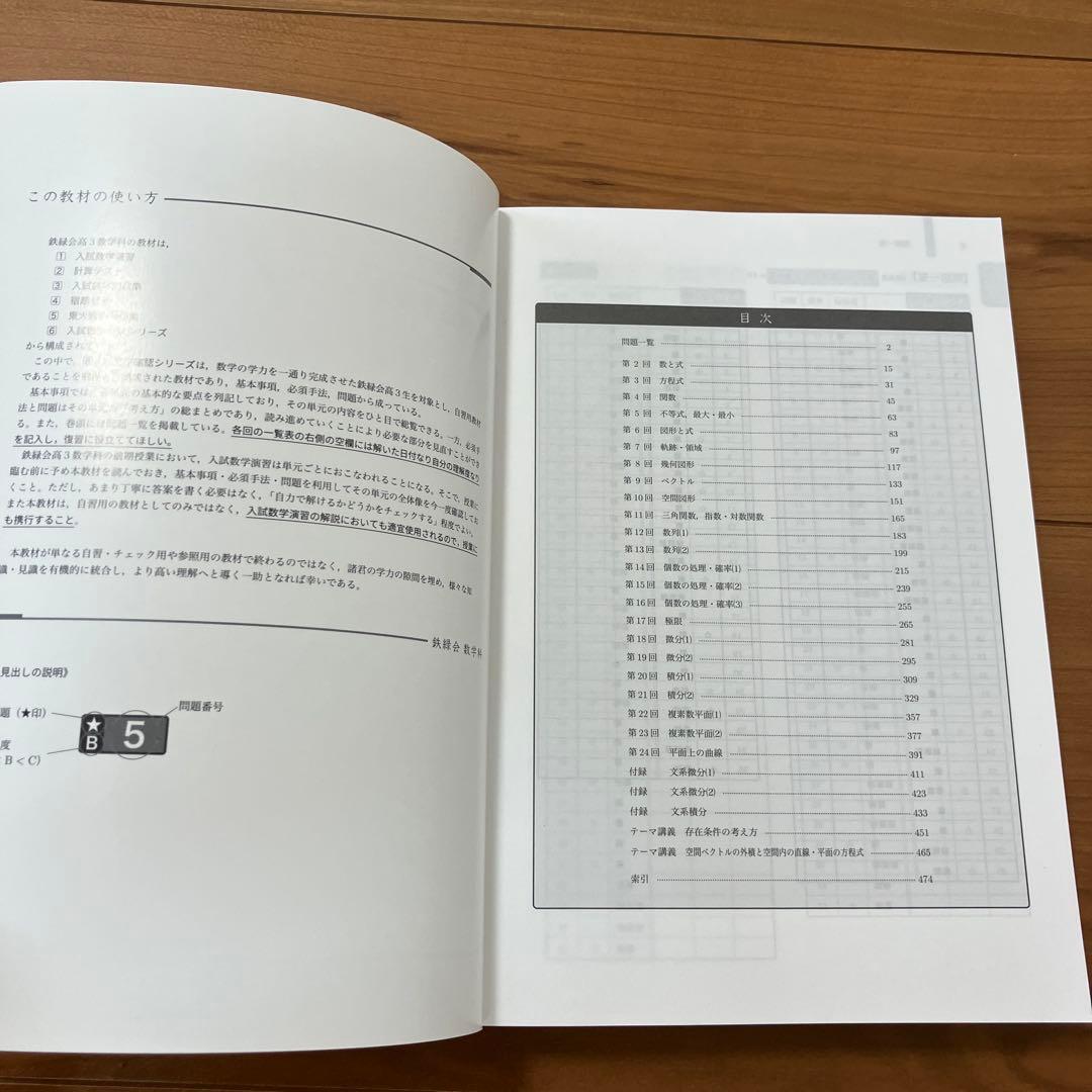鉄緑会　高三理系数学　入試数学確認シリーズ