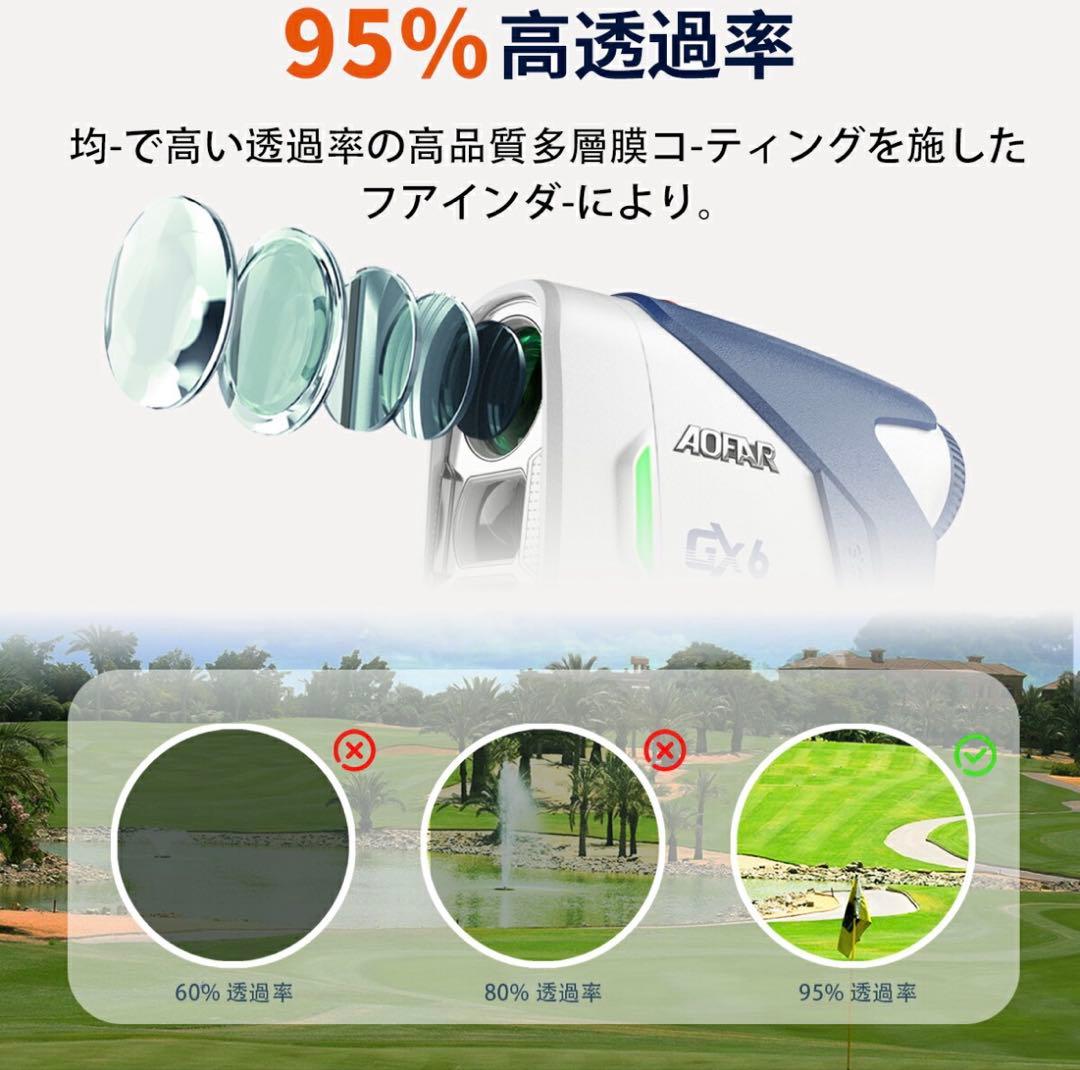 ゴルフ⭐️距離計 0.02秒 ゴルフ レーザー 距離計 141g軽量 手ブレ補正