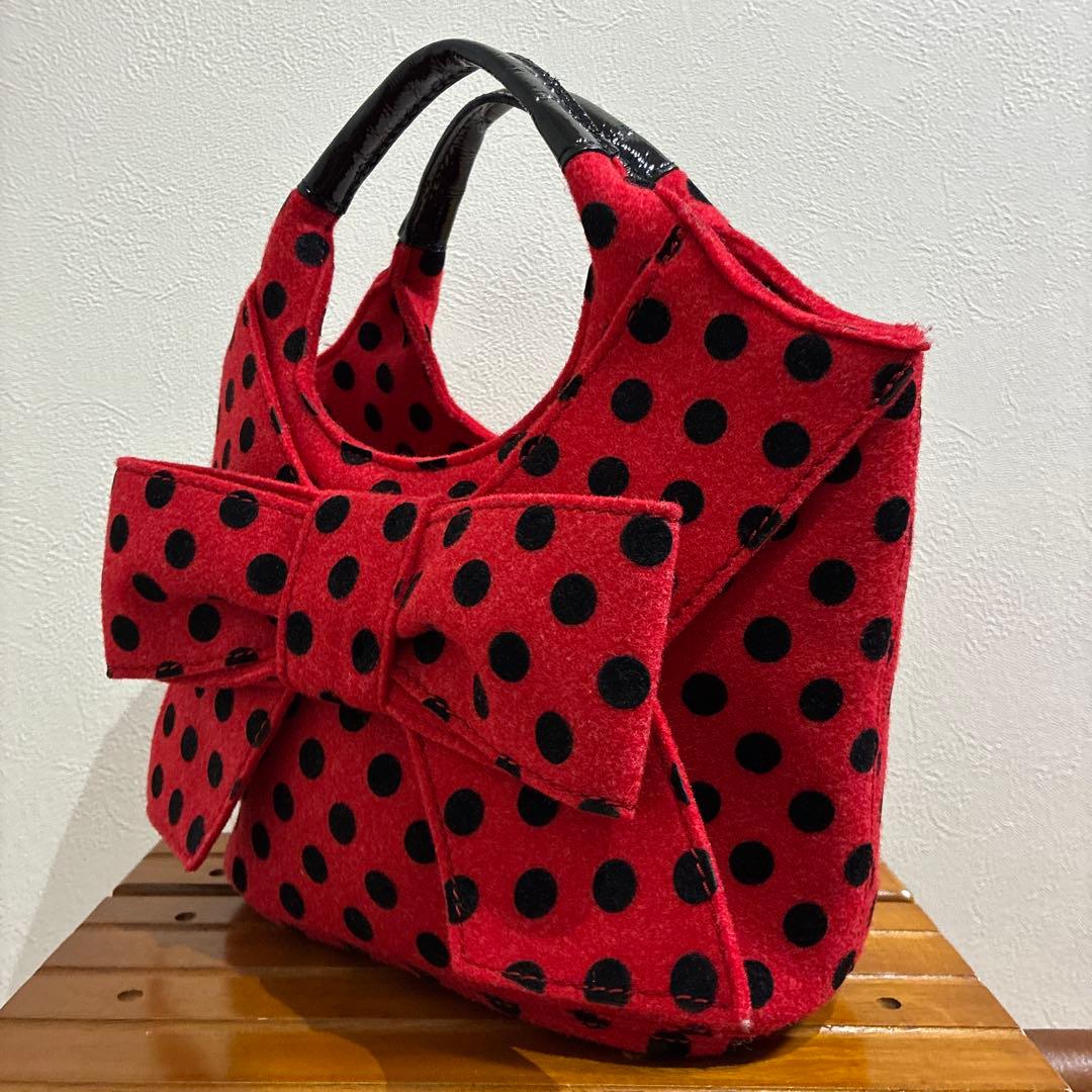 【美品】kate spade トートバッグ　ハンドバッグ　水玉模様　ドット柄