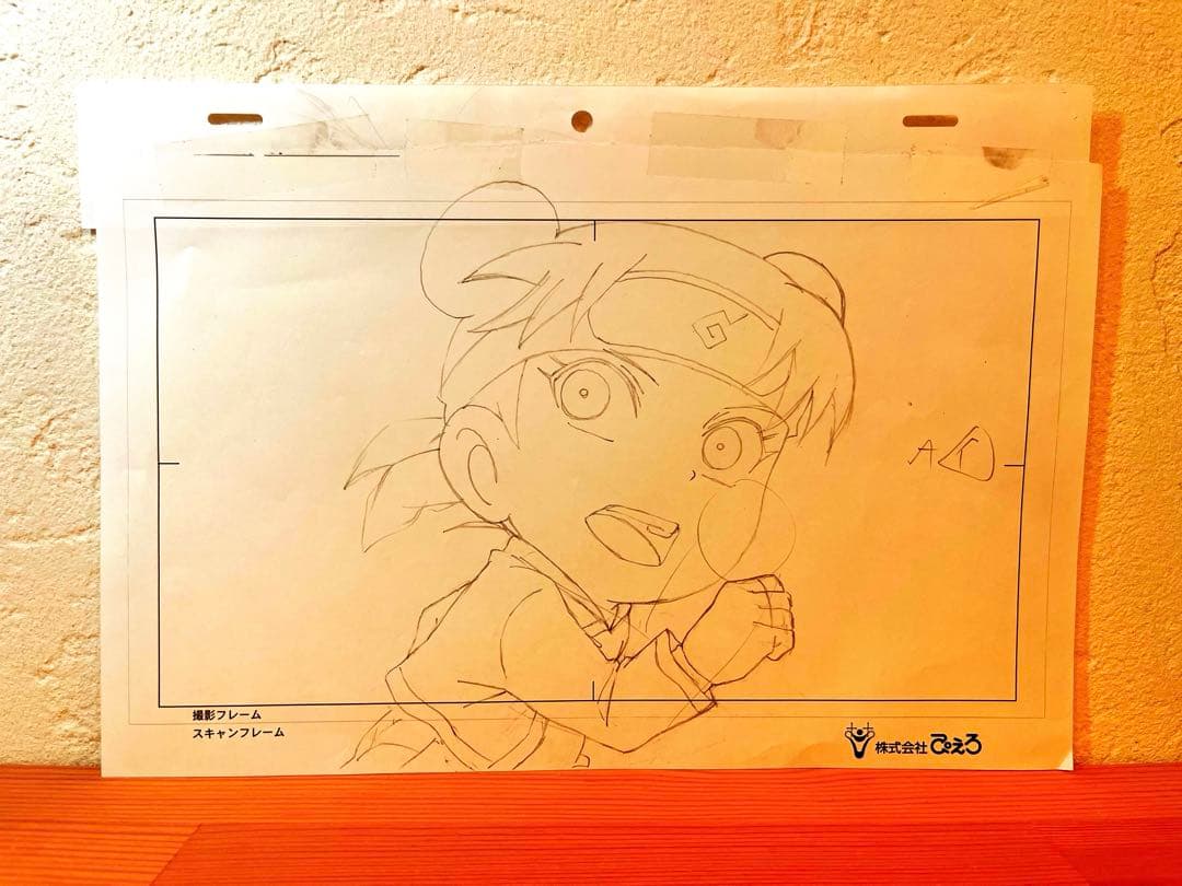 【直筆原画】NARUTO ネジ　テンテン/５枚/セル画 制作資料 genga