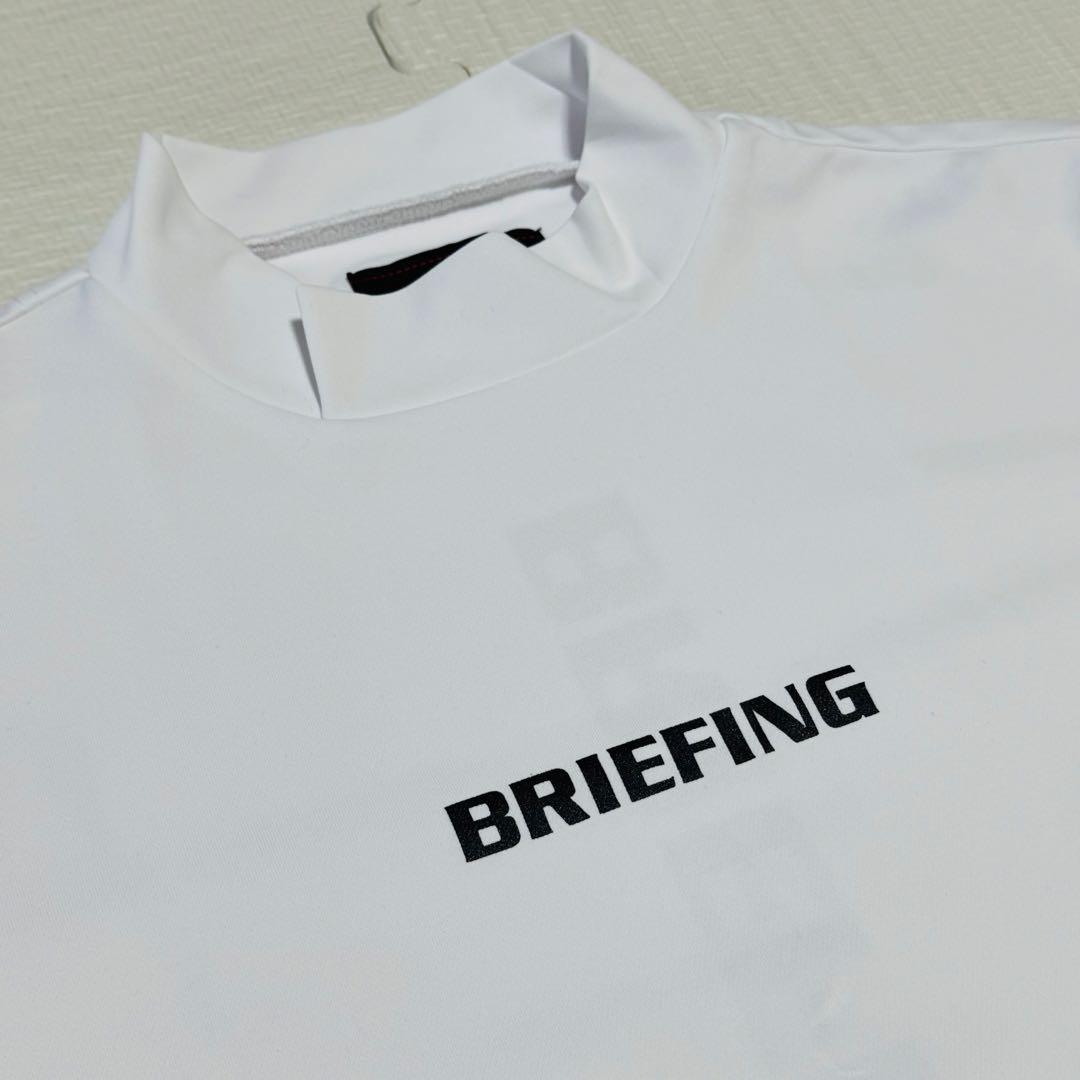 BRIEFING ホワイト ショートスリーブシャツモックネック　Sサイズ