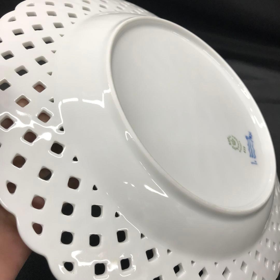 【美品】Aロイヤルコペンハーゲン　フルレース　オープンワーク　大皿