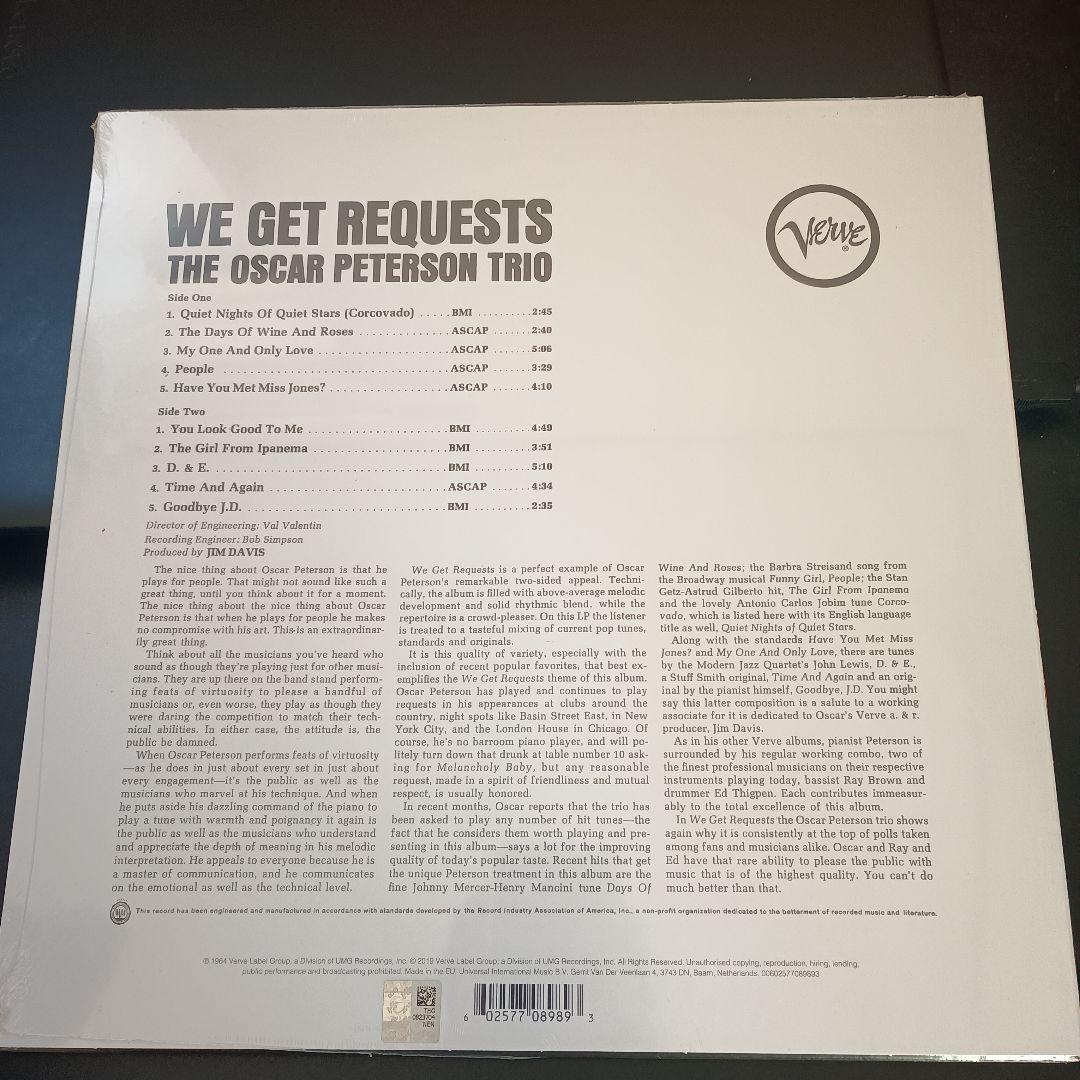 洋楽 We Get Requests -The Oscar Peterson Trio