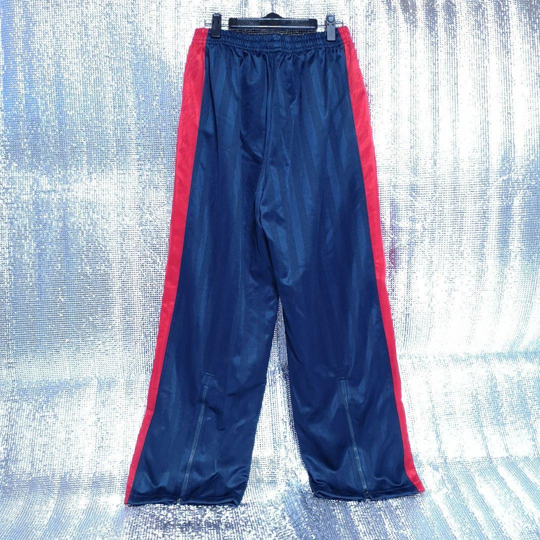 プーマ　ジャージ　パンツ　シャドーストライプ　ネイビー✕レッド　L