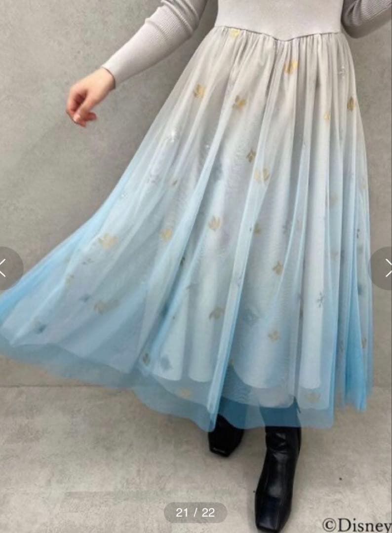 【新品】　アナと雪の女王　チュールドッキングワンピース　アナ雪　エルサ　ドレス
