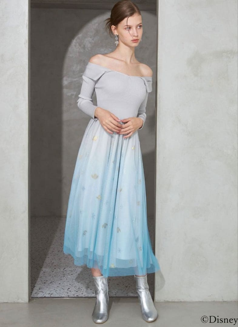 【新品】　アナと雪の女王　チュールドッキングワンピース　アナ雪　エルサ　ドレス