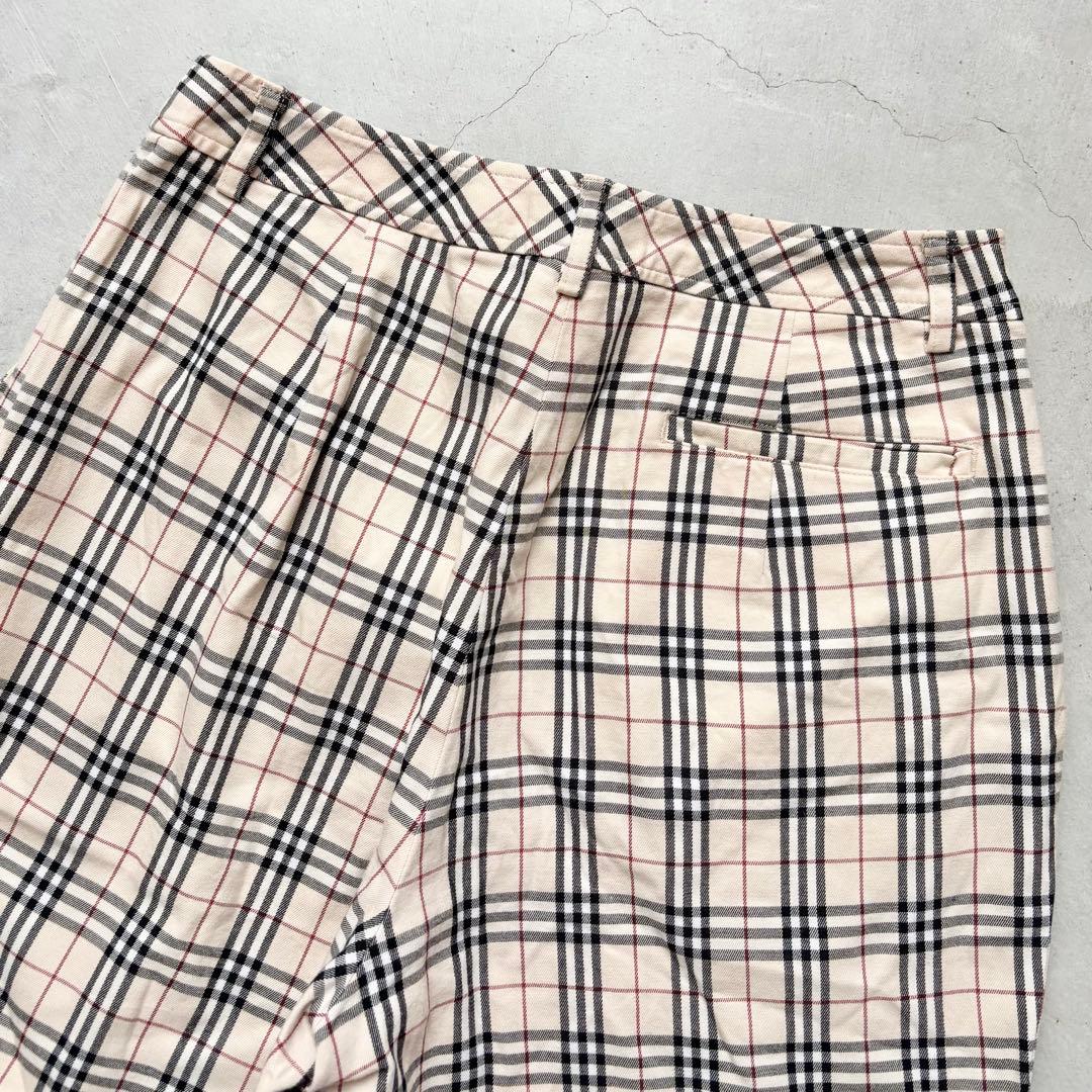 【美品】BURBERRY GOLF バーバリー ノバチェック柄 クロップドパンツ