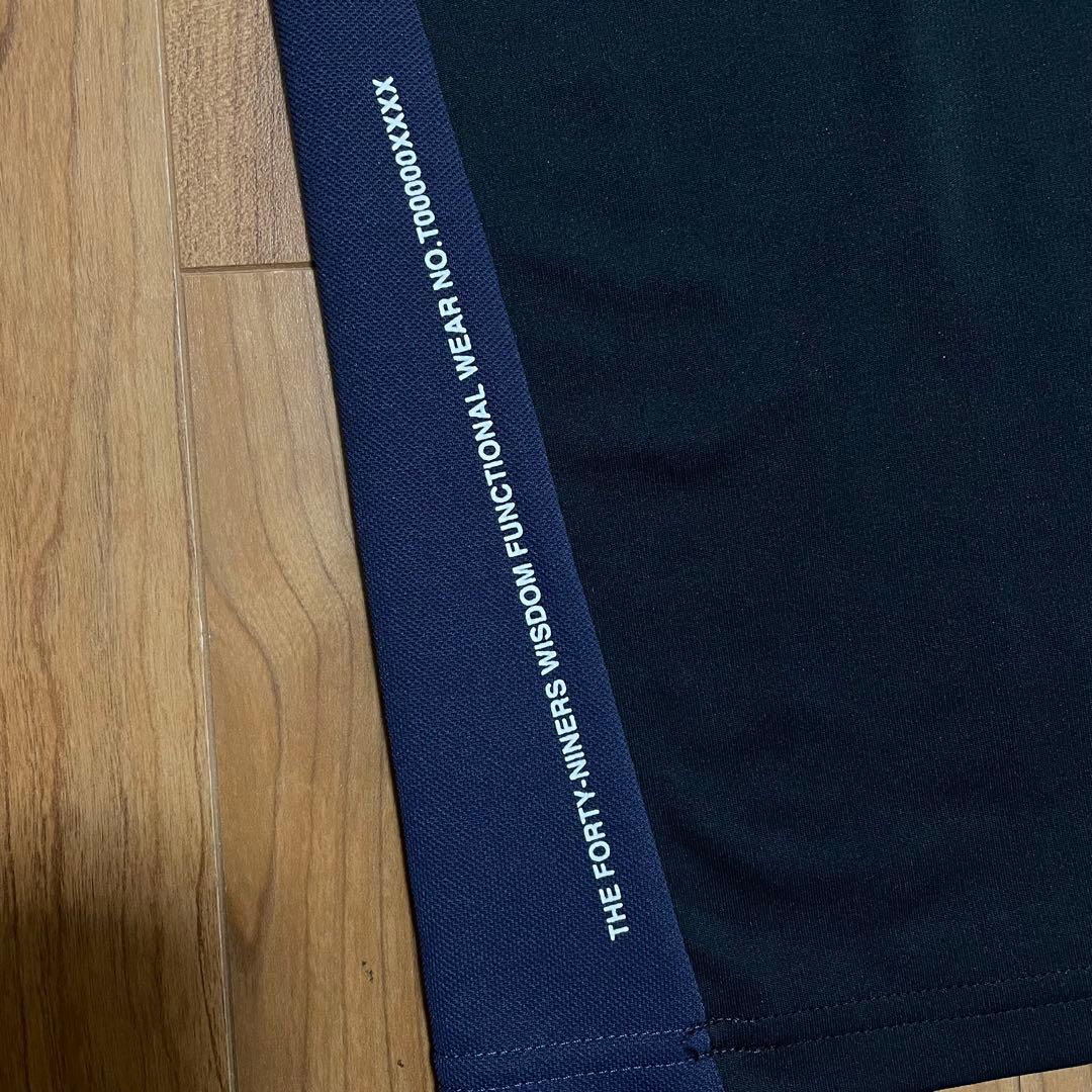 TFW49 モックネック　Tシャツ　ブラック　ネイビー　L ゴルフ