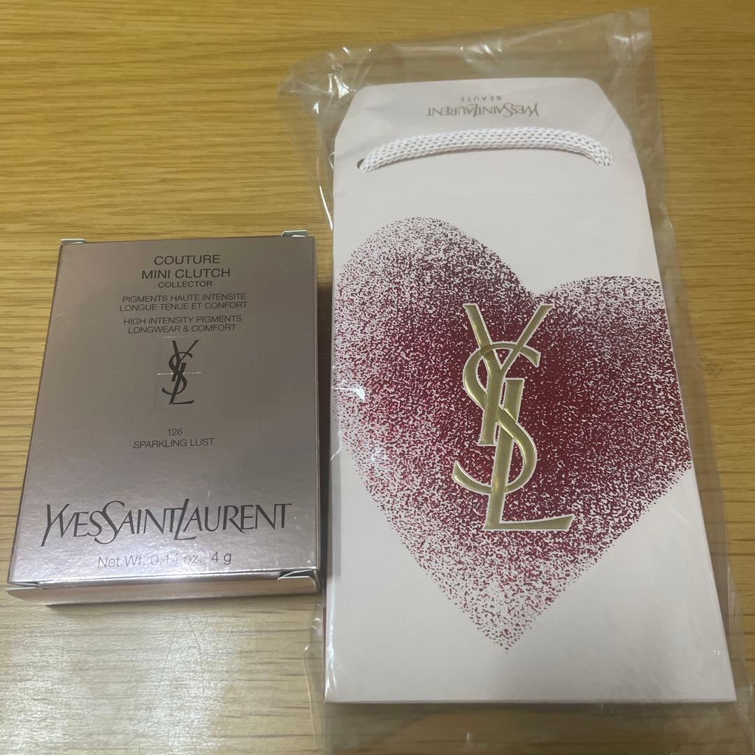 YSL クチュールミニクラッチ 126 スパークリングラスト ミニギフトバッグ