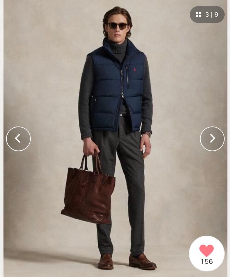 POLO RALPH LAUREN Gorhamダウンベスト　ネイビー　XL