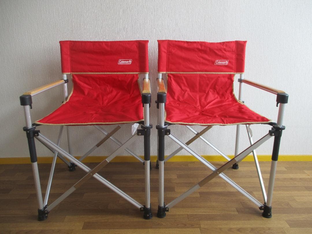 Coleman コールマン スリムキャプテンチェア レッド 2脚セット