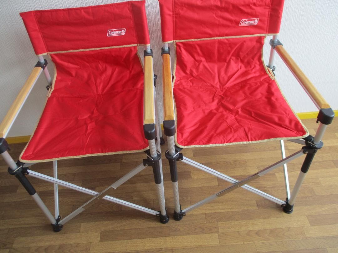 Coleman コールマン スリムキャプテンチェア レッド 2脚セット