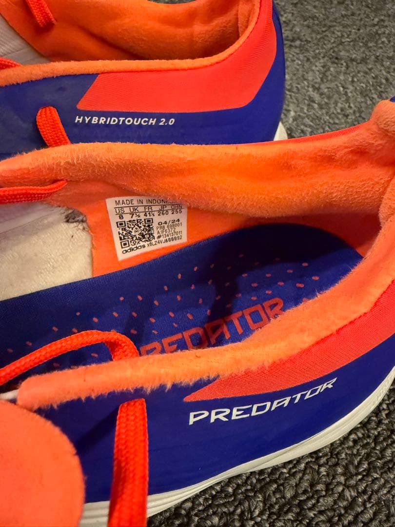 adidas Predator サッカーシューズ 青/オレンジ
