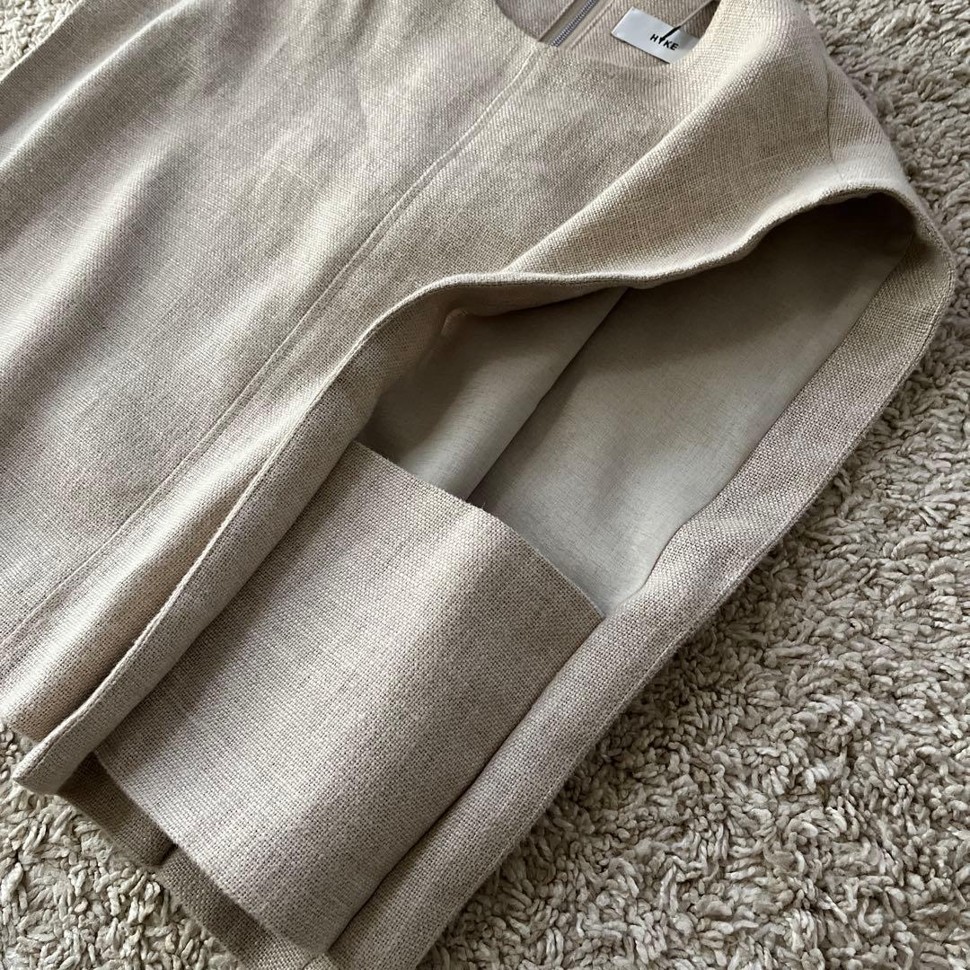 HYKE LINEN CROPPED TOP ハイク リネンベスト