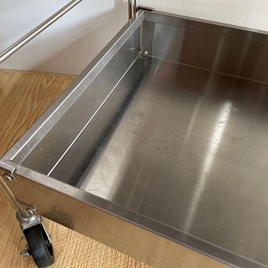 moonですステンレスユニットシェルフワゴンセット