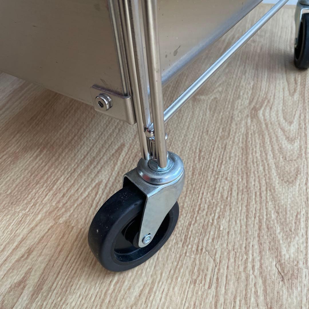 moonですステンレスユニットシェルフワゴンセット