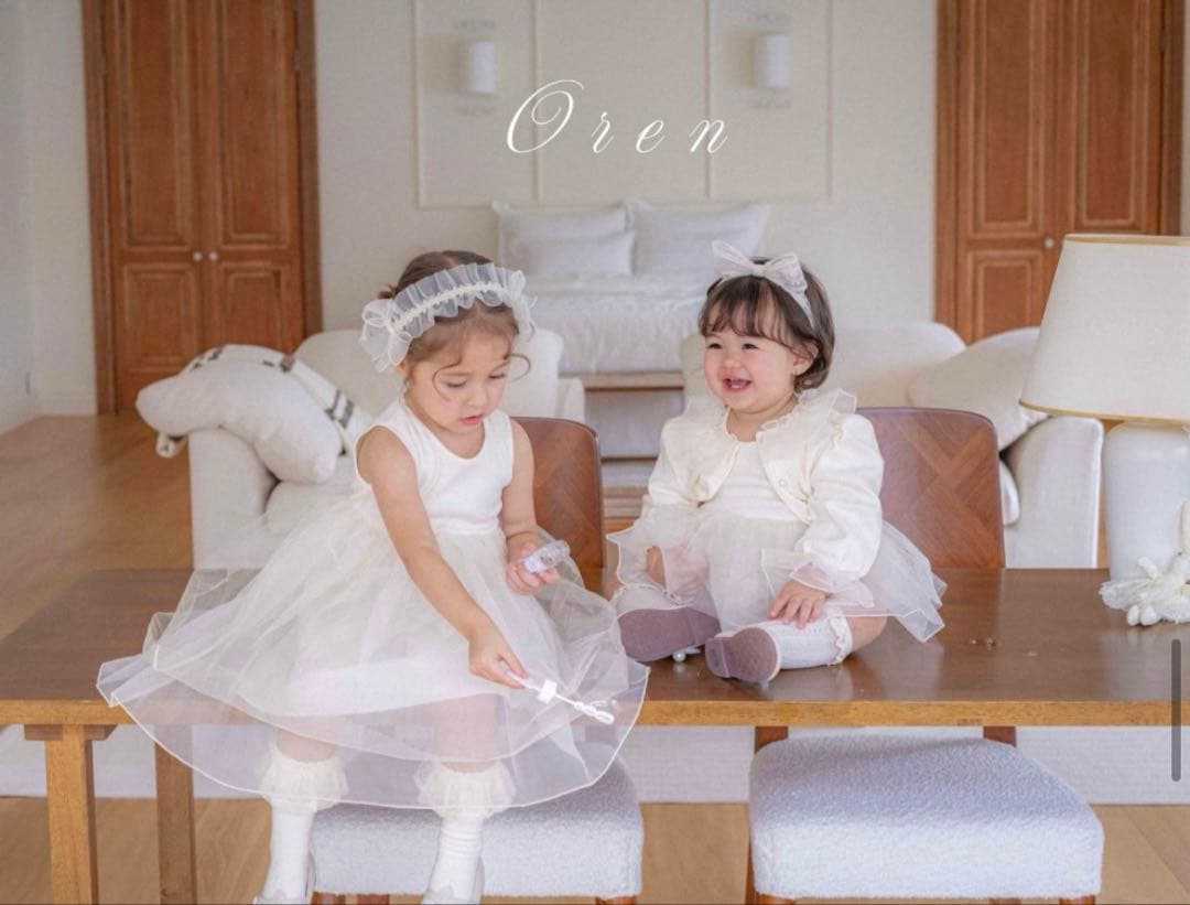 ♦︎新品♦︎Oren ベビードレス、ワンピース White 【特別出品】
