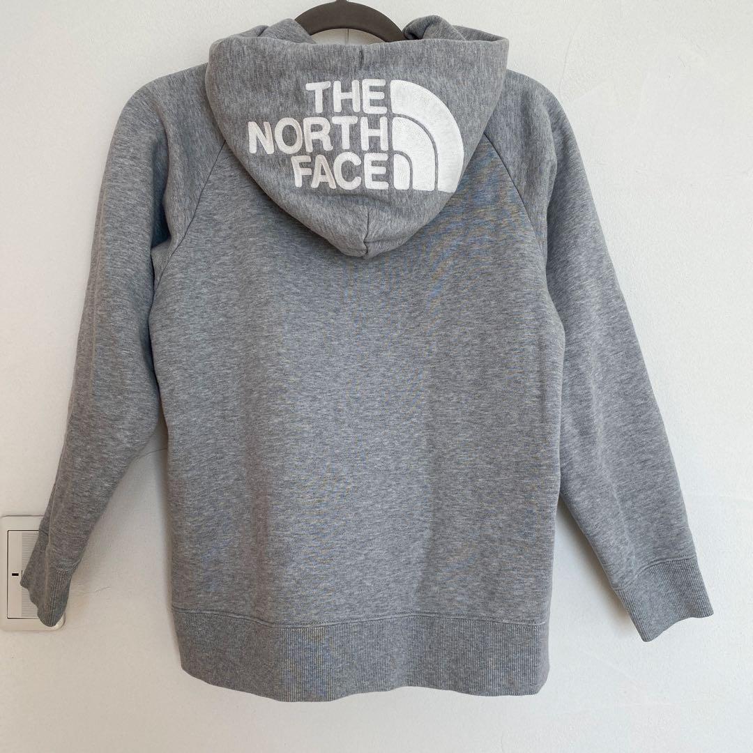THE NORTH FACE ジップアップパーカー フードロゴ　Ｌ　グレー