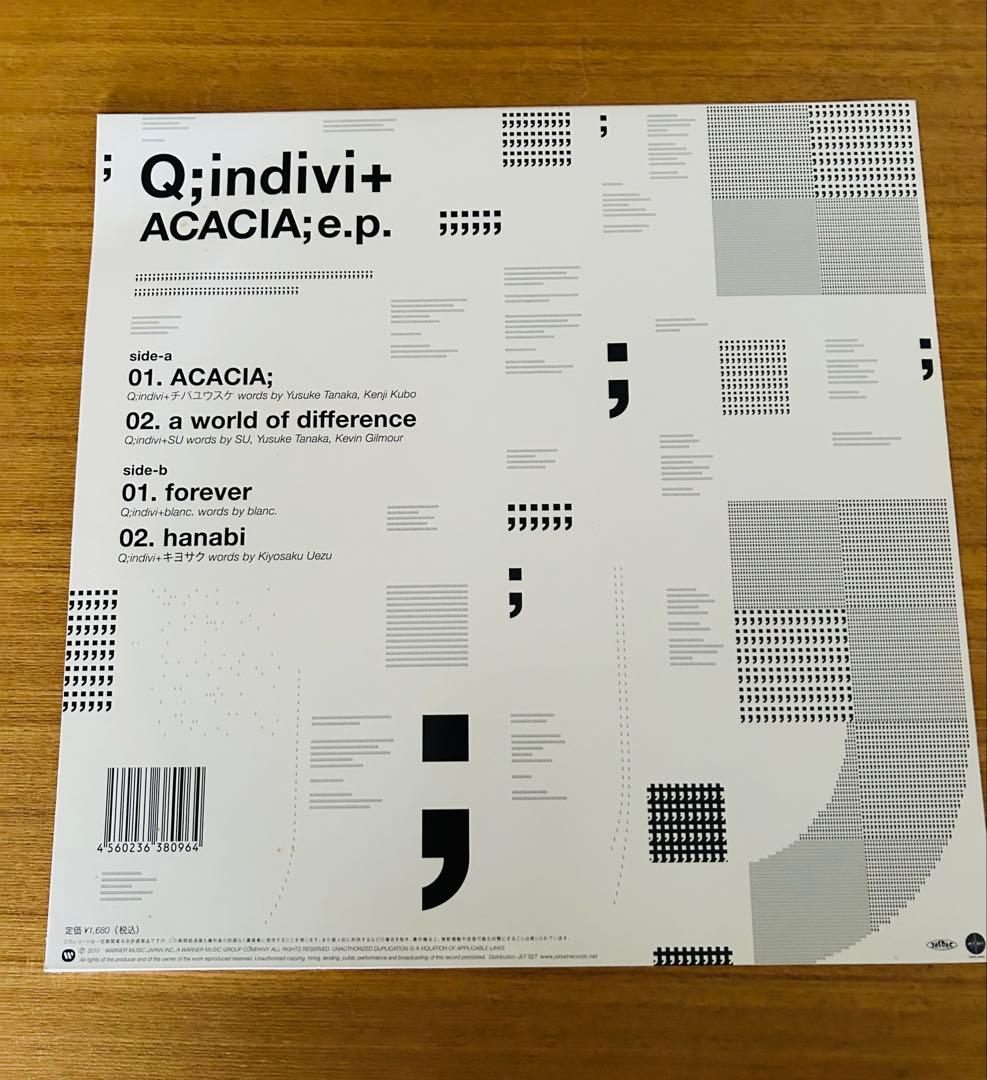 Q;INDIVI+ ACACIA 12inchレコード チバユウスケ　綾野剛