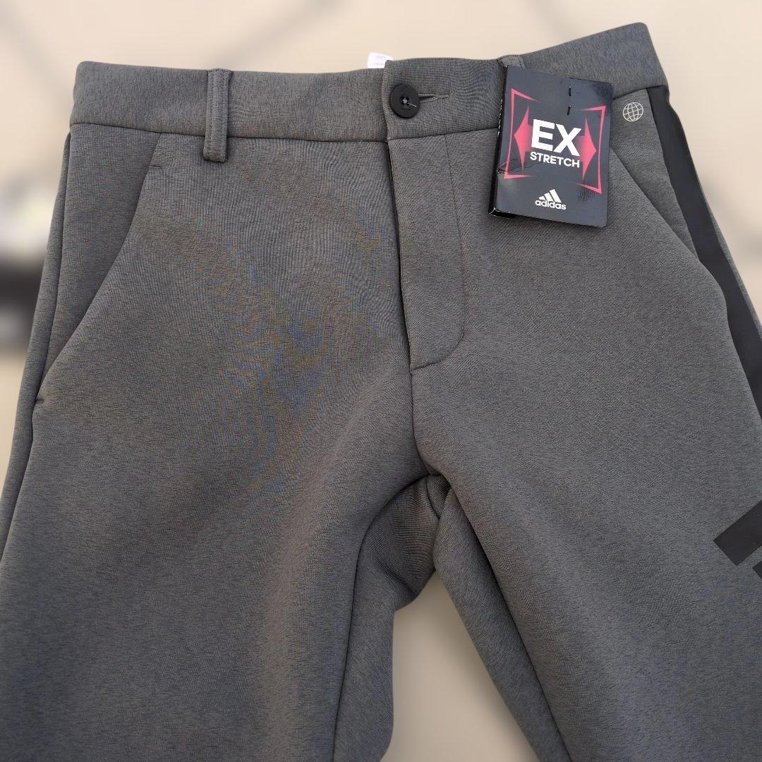 adidas EX STRETCH グレー MLQ14 ビック ジョガーパンツ