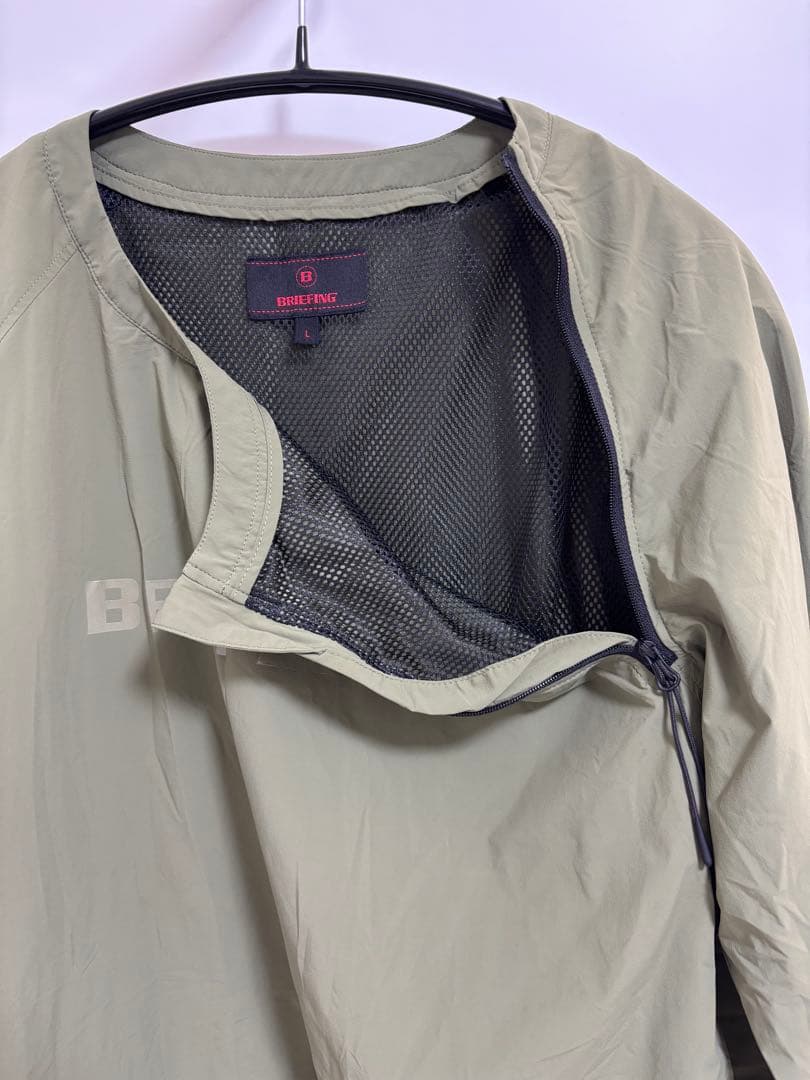 BRIEFING MS WIND PULLOVER カーキ L