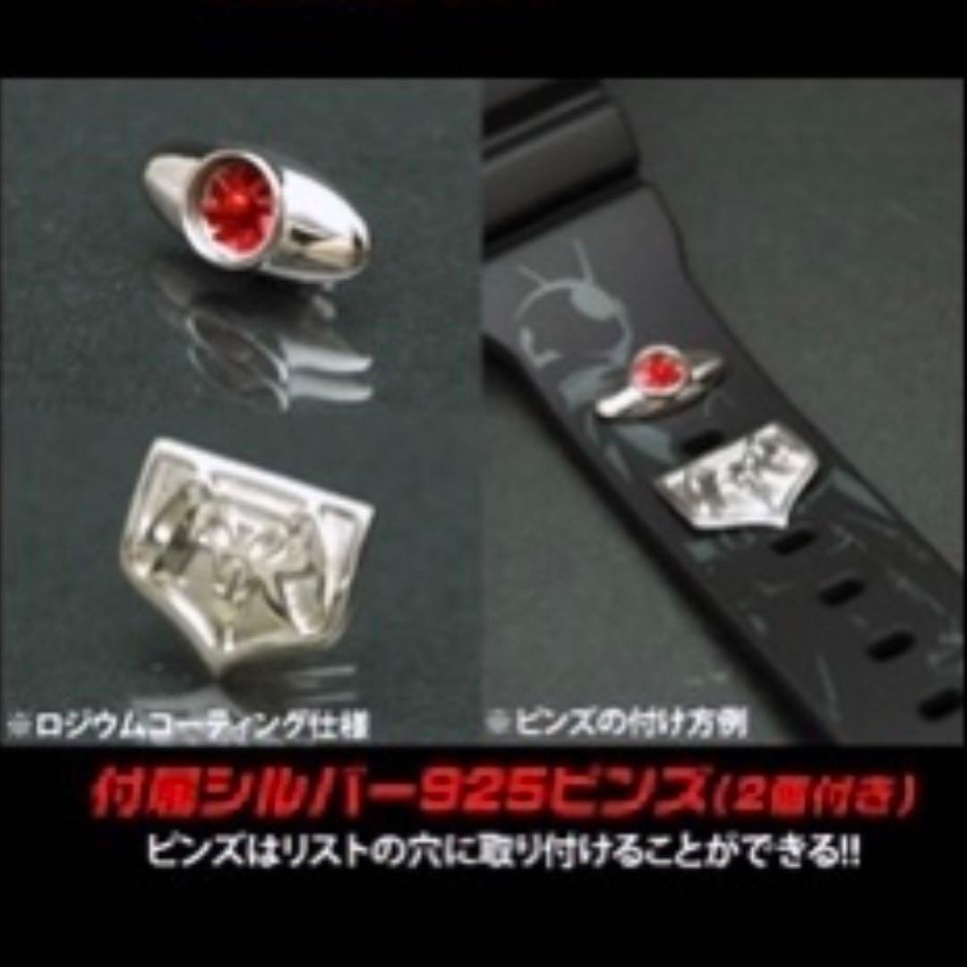 仮面ライダー G-SHOCK シルバー925製ピンズ