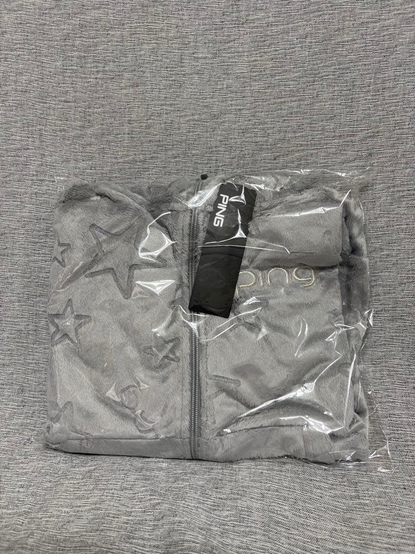 M ☆新品☆ PING ゴルフ ベロア フーディー ボア　ブルゾン グレー