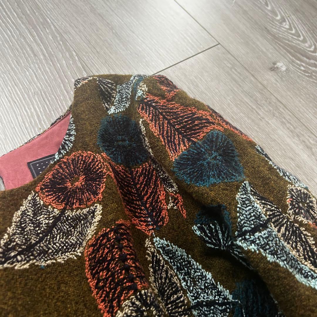 【美品】mina perhonen 総刺繍ワンピース hana no mi