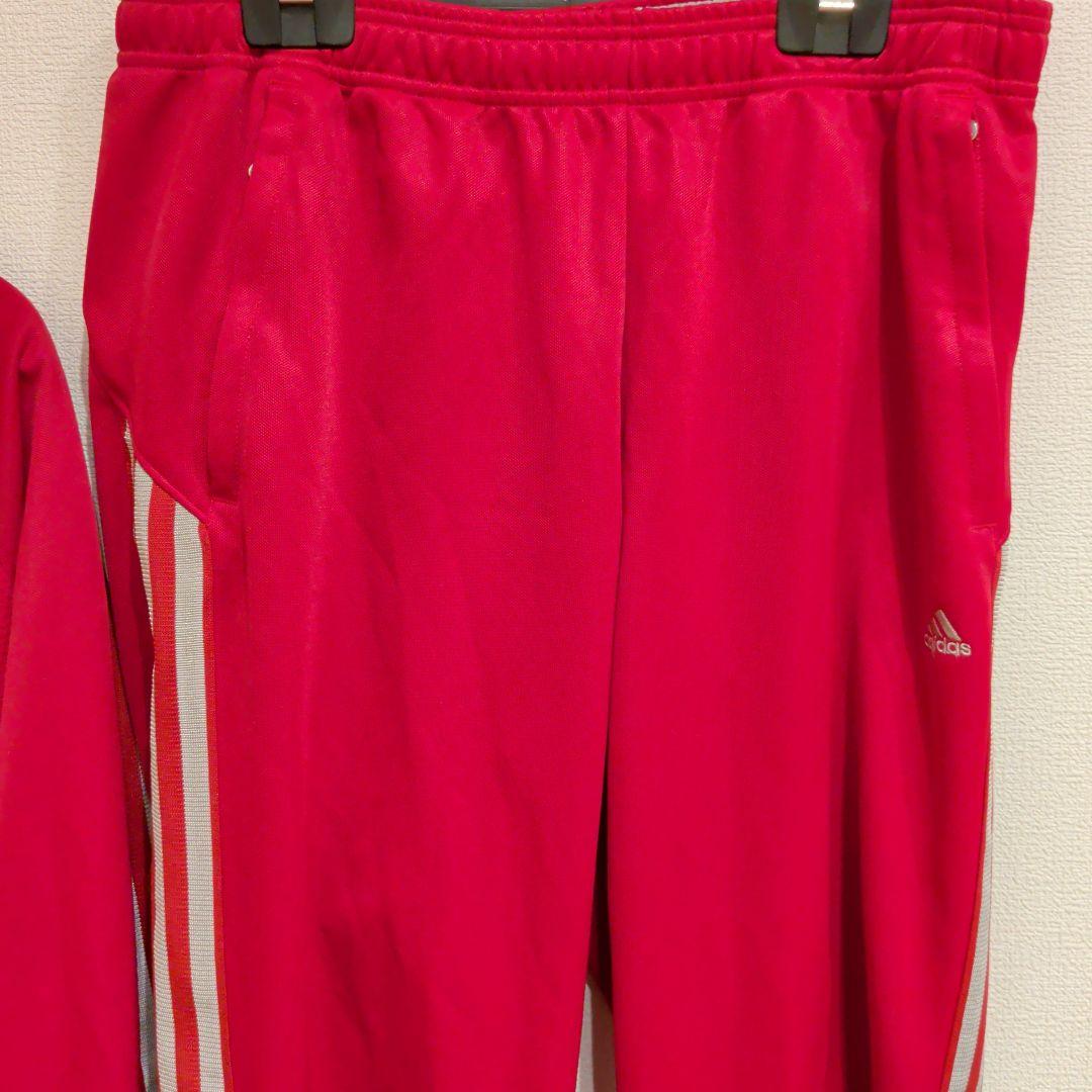 adidas　赤　ジャージ上下セット　美品