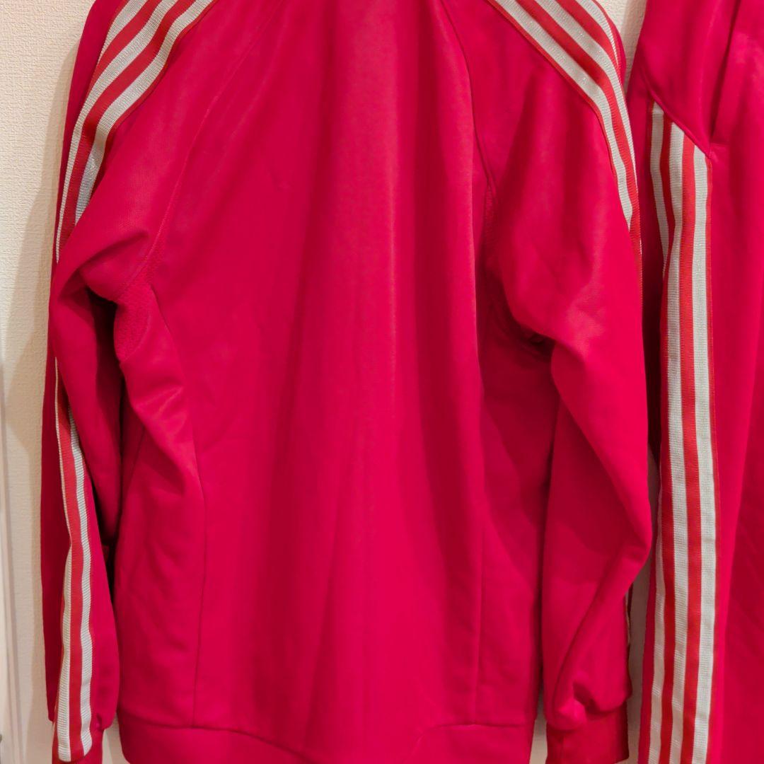 adidas　赤　ジャージ上下セット　美品