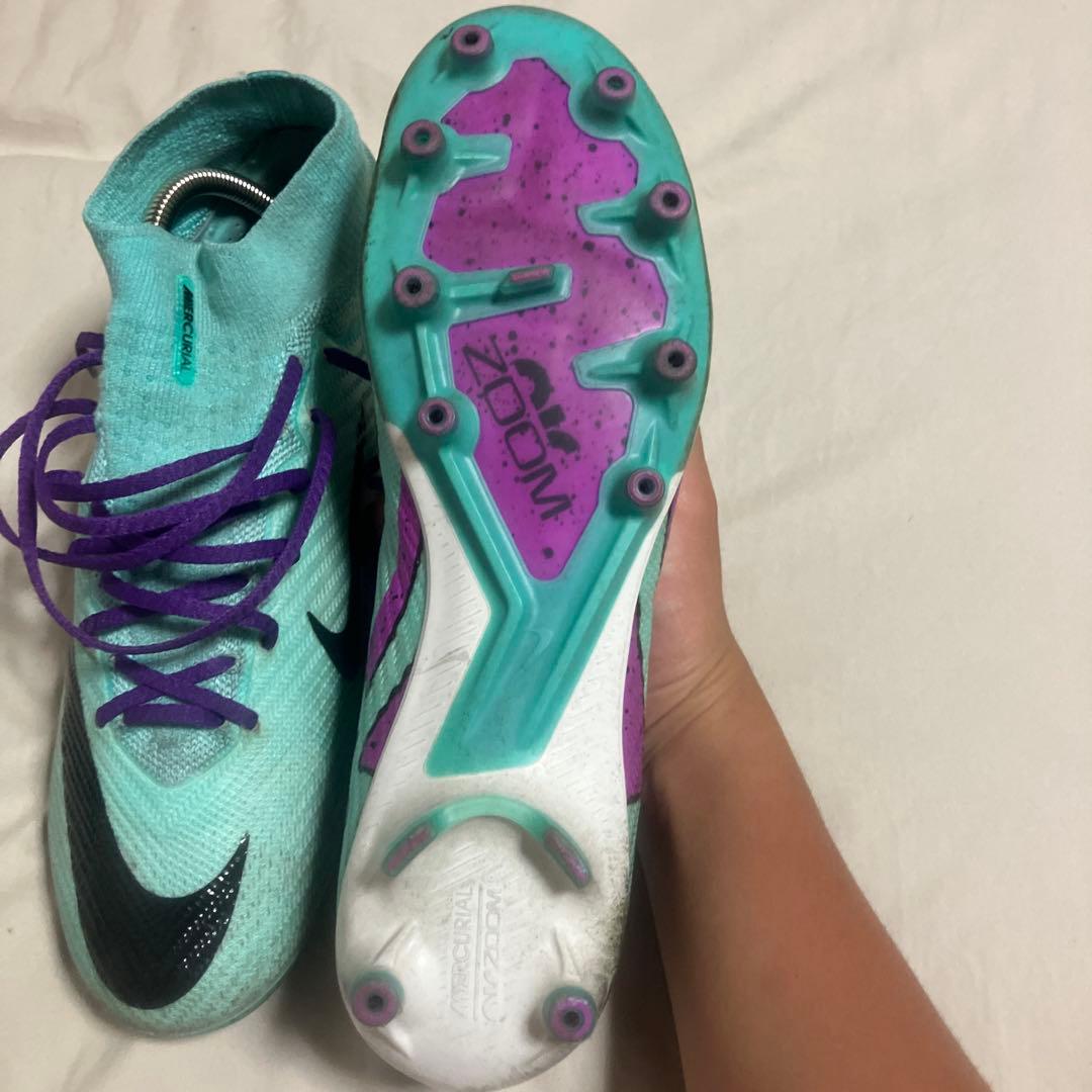 Nike Zoom サッカーシューズ アクア/パープル