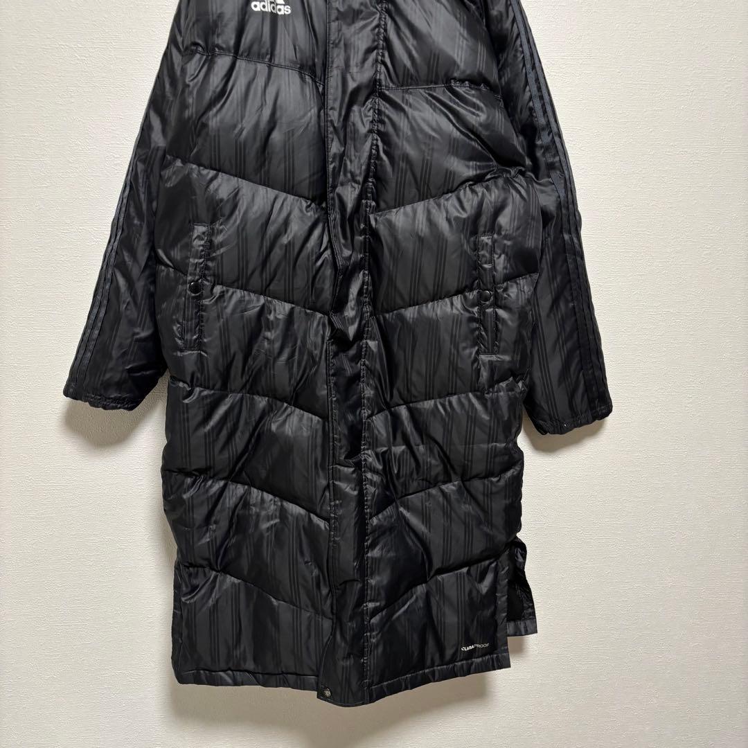 アディダス ベンチコート ロングコート CLIMAPROOF ブラック　Lサイズ