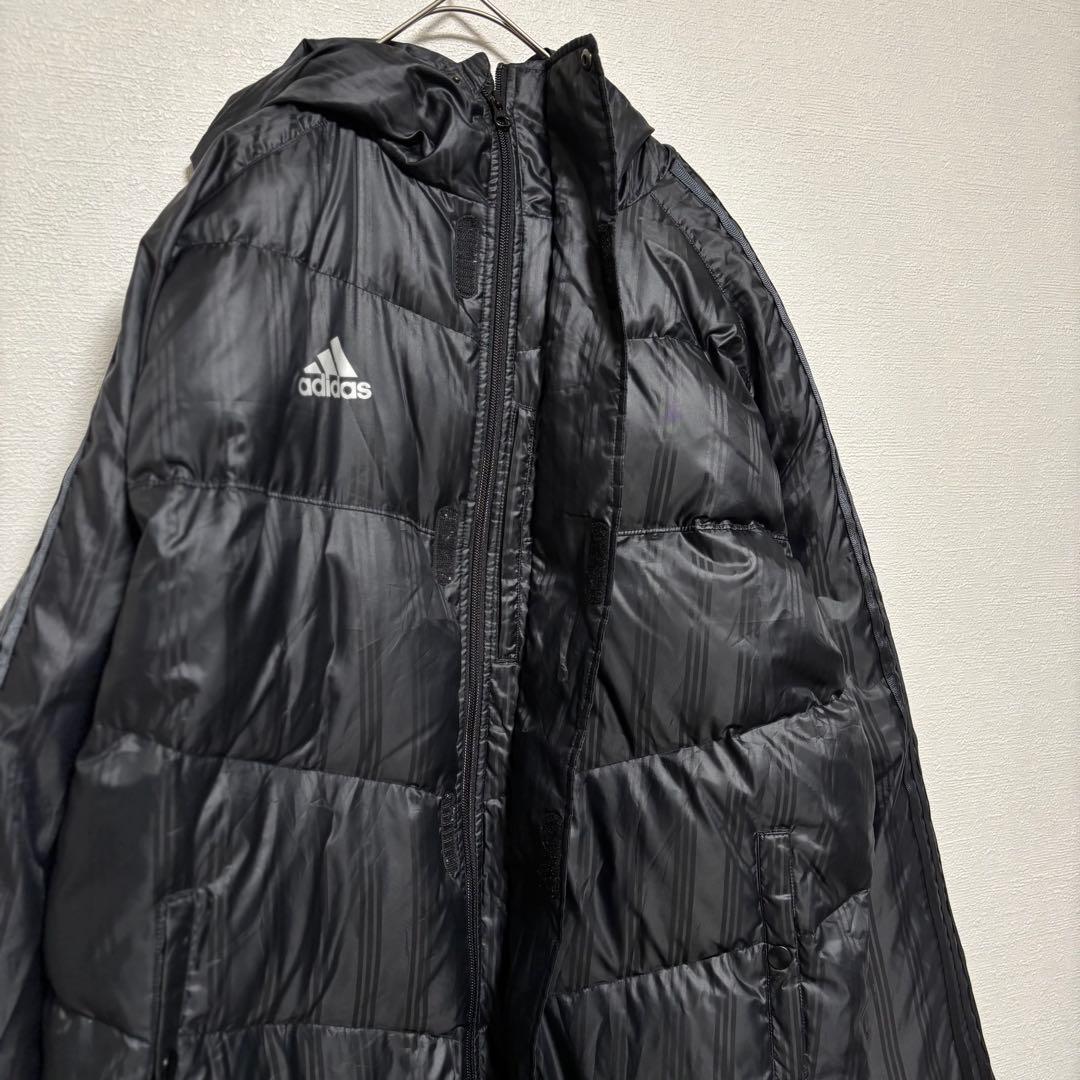 アディダス ベンチコート ロングコート CLIMAPROOF ブラック　Lサイズ