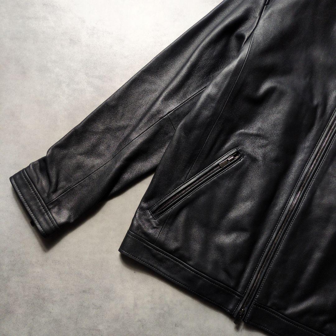 美品 Theory ラムレザー 羊革 シングルライダース レザージャケット