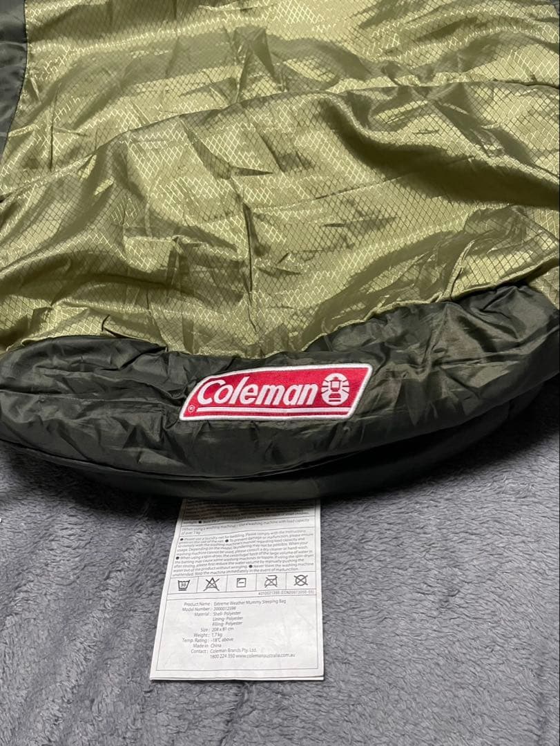 Coleman コールマン　大人用寝袋 マミー型 -18℃対応