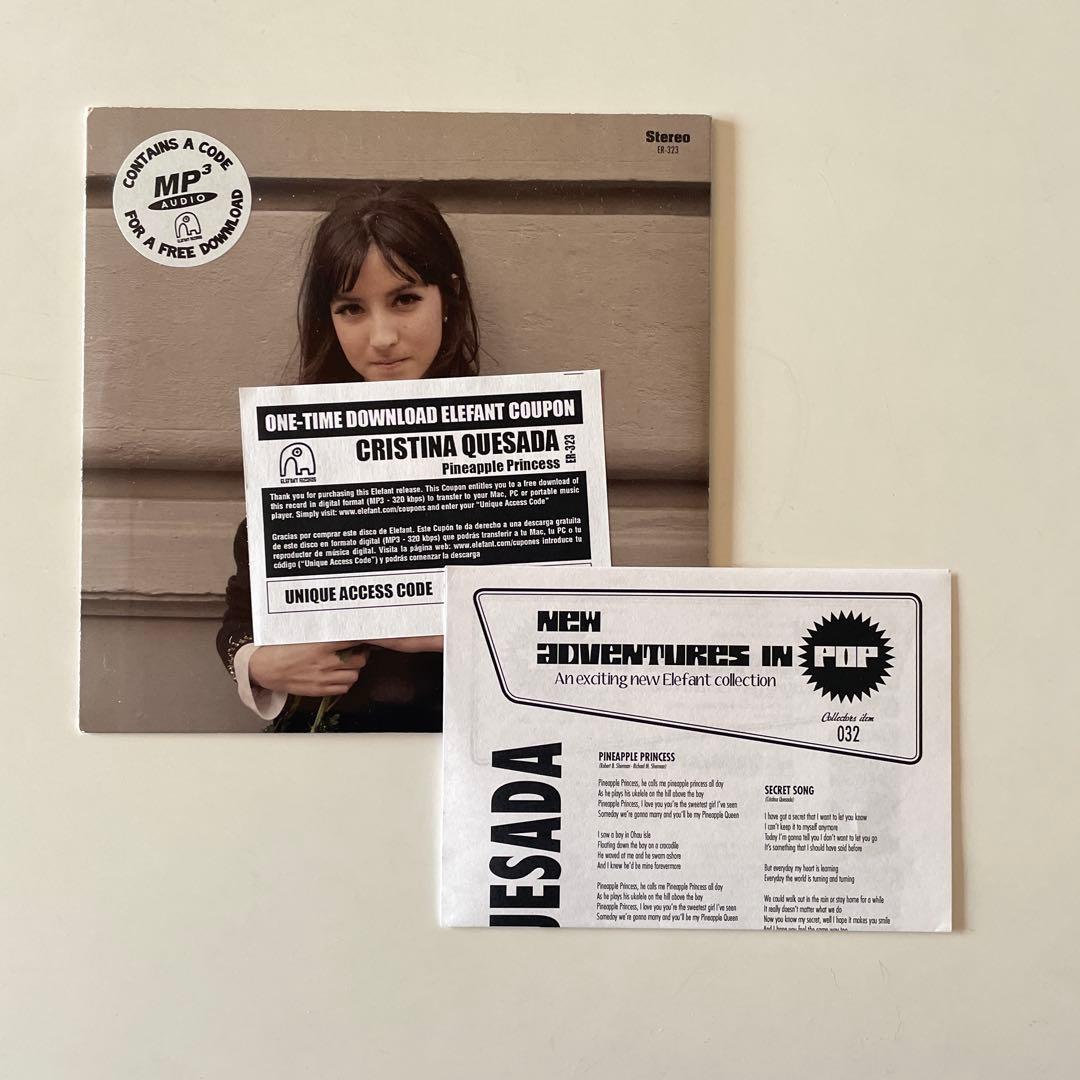 洋楽 Cristina Quesada 7\" Clear Limited Vinyl