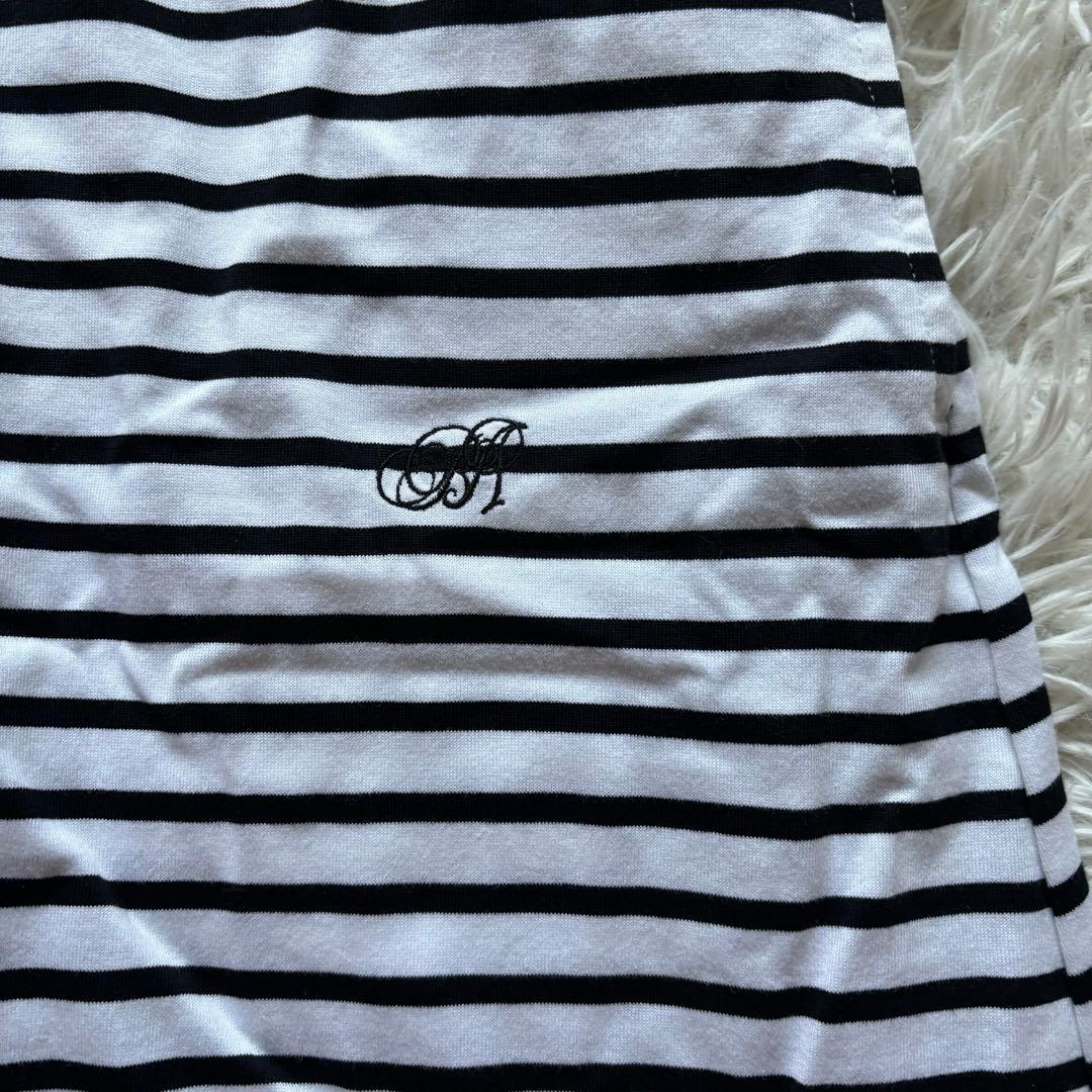 極美品 BEARDSLEY ビアズリー ボーダー フレア カットソー ワンピース